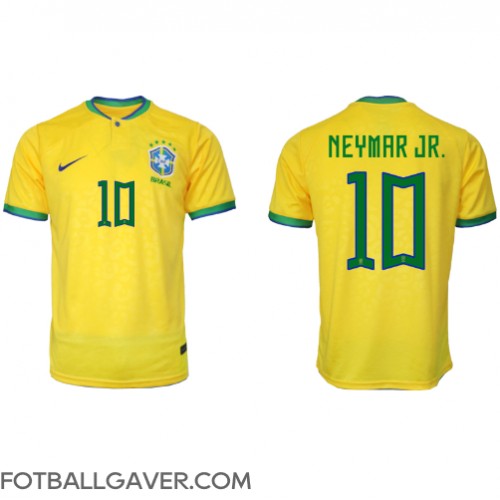 Brasil Neymar Jr #10 Fotballklær Hjemmedrakt VM 2022 Kortermet